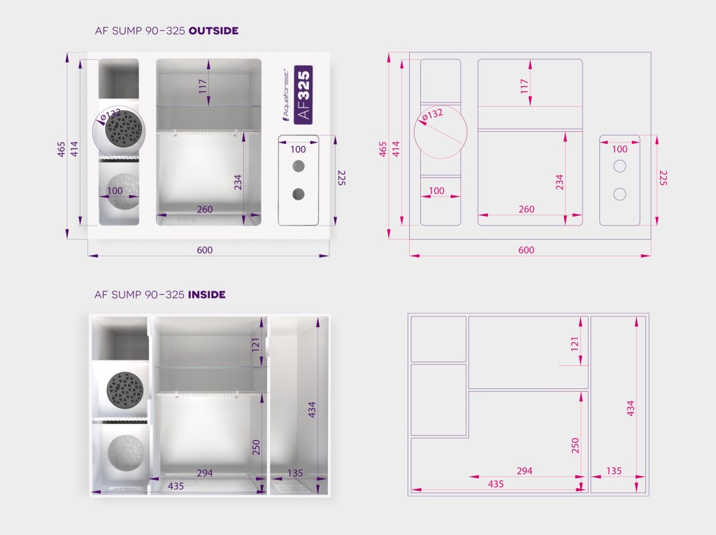 Aquaforest, SUMP 90-325 (60X45X46 CM.)