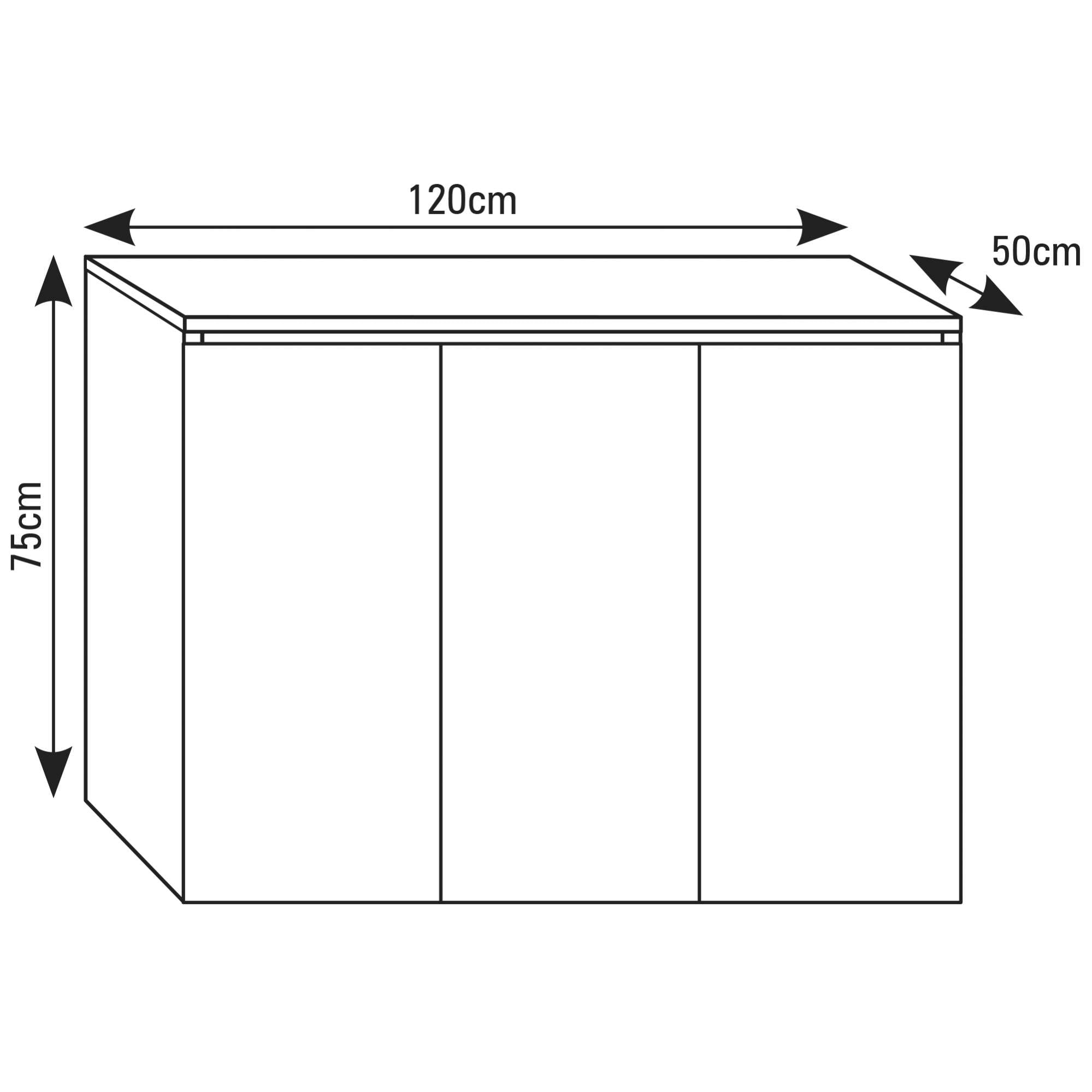 Mueble blanco 19MM 120x50x75 cm