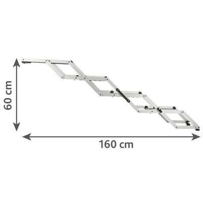 Escalera plegable 4 pasos/aluminio/TPR