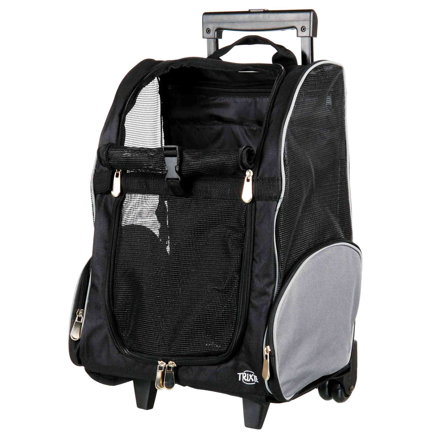 Trolley, Mochilla Perro, Nylon, 32 × 45 × 25 cm, Negro-Gris