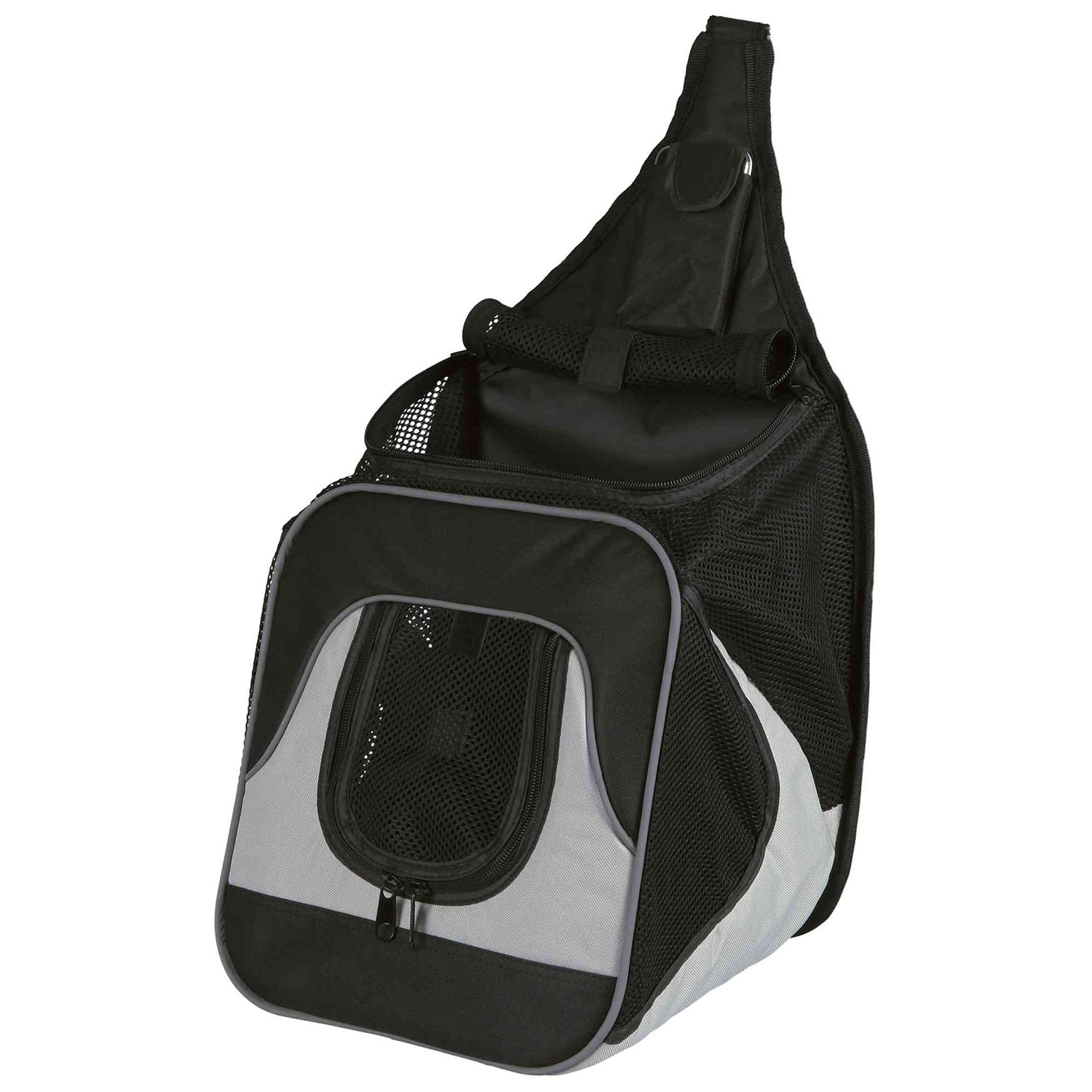 Mochila frontal Savina, Nylon, 30 x 33 x 26 cm, Negro-Gris