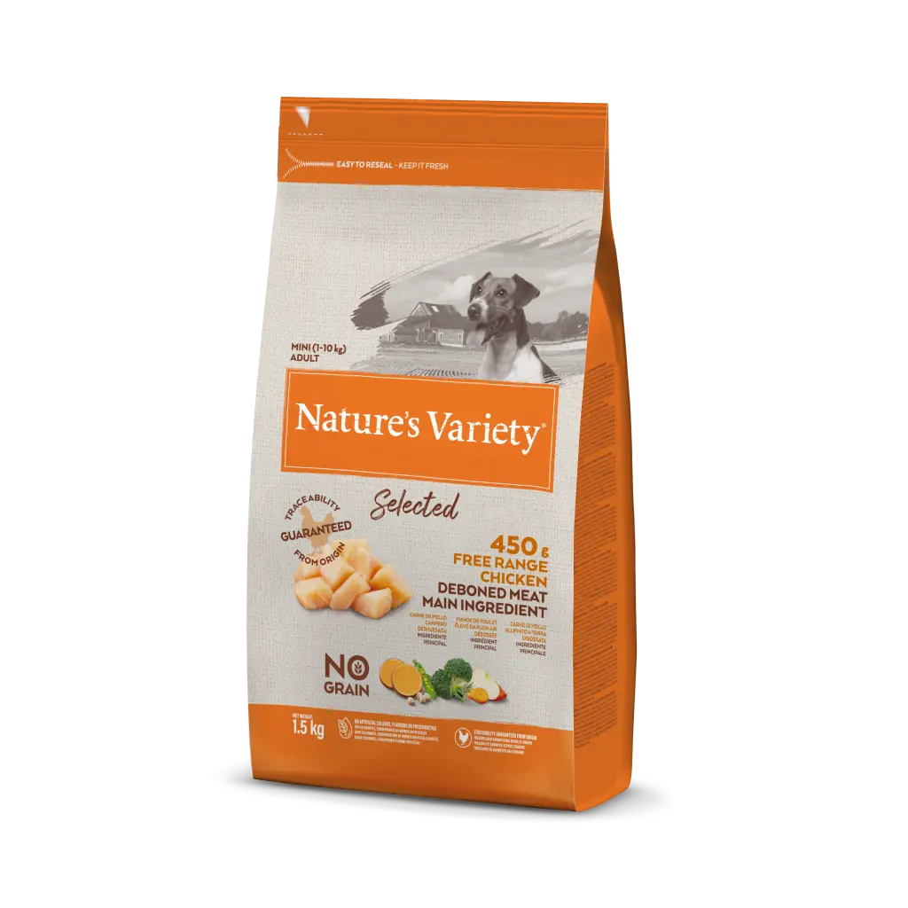 NATURE'S VARIETY DOG NO GRAIN - ADULT MINI POLLO