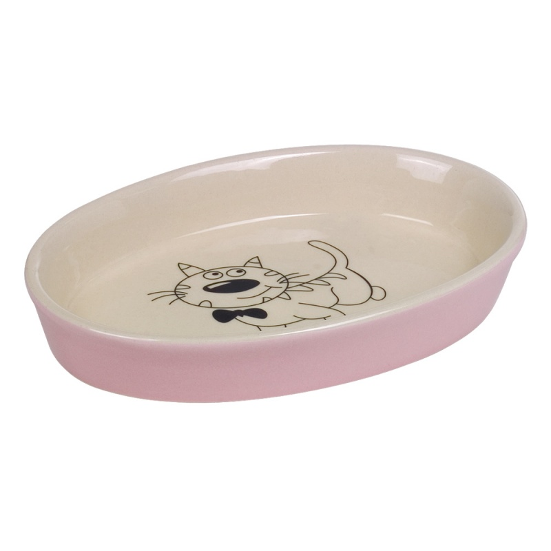 PLATO CERAMICA GATOS 17*11*2.5CM NOBBY