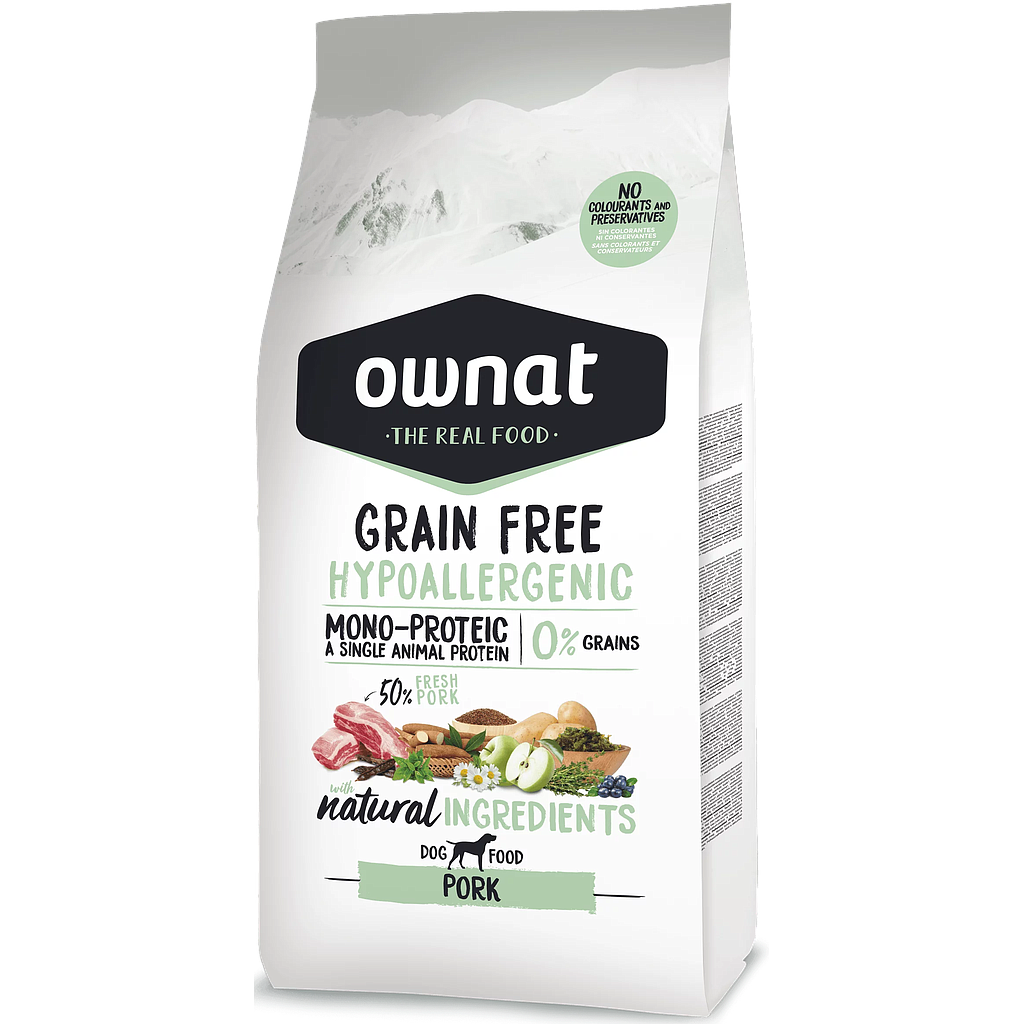OWNAT DOG GRAIN FREE HYPO PORK