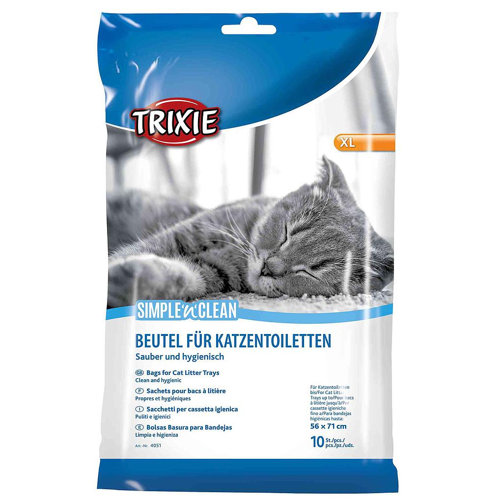 10 Bolsas para bandeja higiénica gatos, hasta 46 x 59 cm