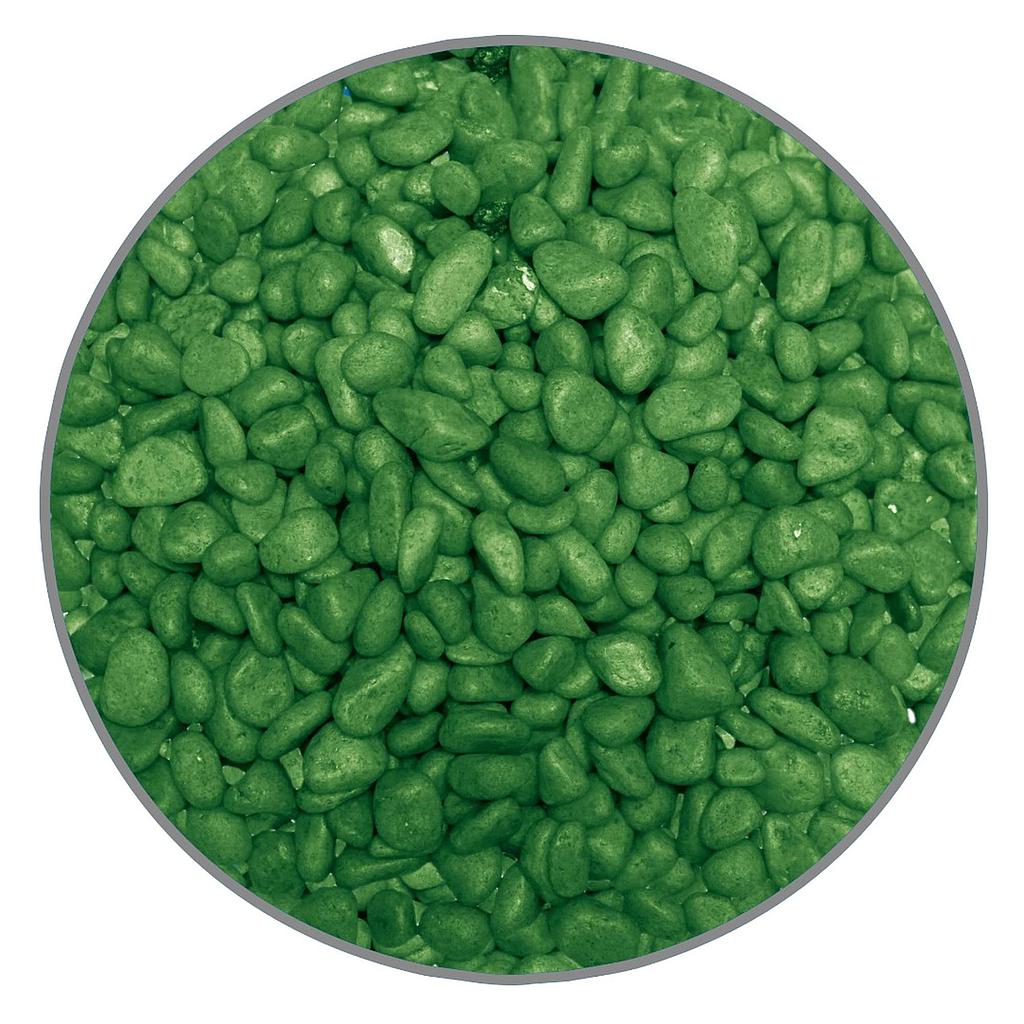 *Grava de COLORES CLÁSICAS verde 1kg 7mm